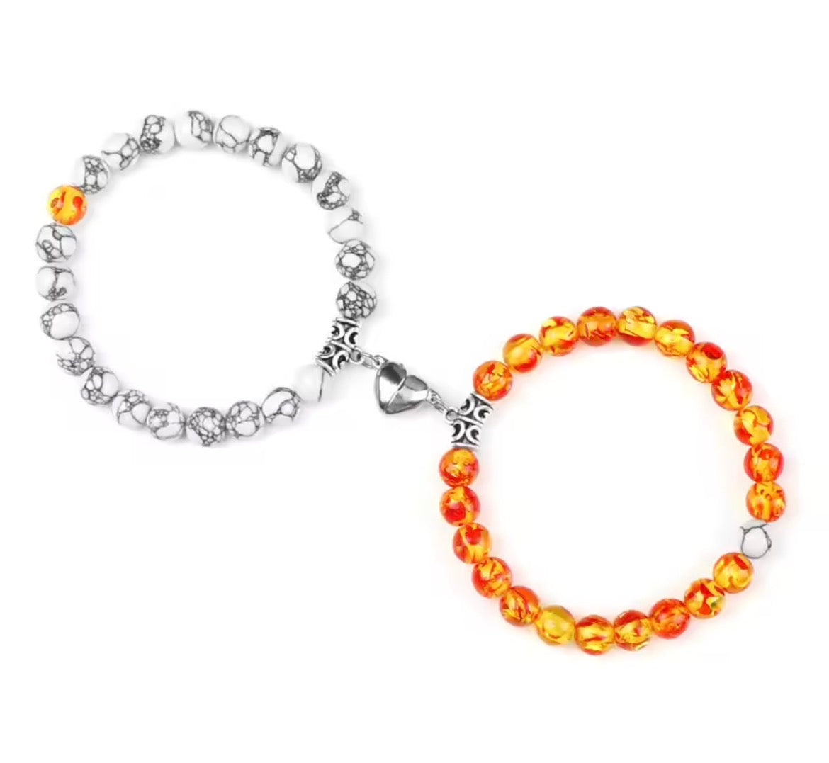 Magnetic heart bracelet